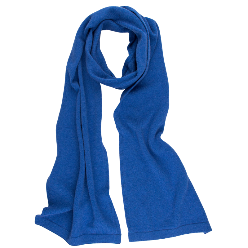 Echarpe en laine mérinos et cachemire – Bleu France