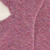 Chaussettes enfant laine polaire - Rose et blanc | Doré Doré