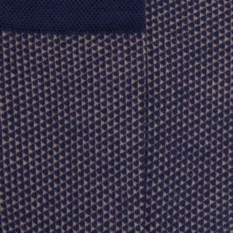 Chaussettes fantaisie motifs triangles - Bleu | Doré Doré