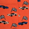 Chaussettes enfant en coton à motifs voitures de course - Abricot | Doré Doré