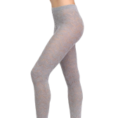 Collant femme ajourés en coton et cachemire - Blan colombe | Doré Doré