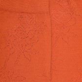 Chaussettes femme en laine avec transparence - Orange cognac | Doré Doré