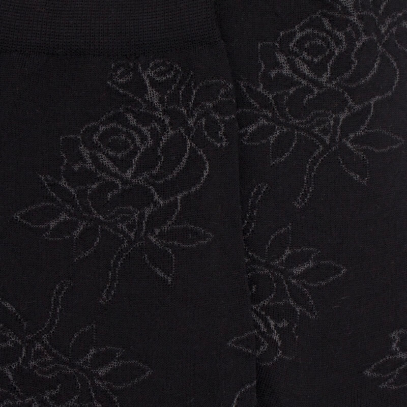 Chaussettes femme en laine avec transparence - Noir | Doré Doré