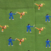 Chaussettes homme en fil d'Ecosse à motifs Judo - Vert Campagne | Doré Doré
