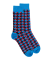 Chaussettes pour hommes en coton égyptien avec motifs géométriques - Bleu