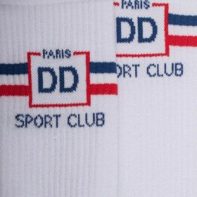 Chaussettes de sport en coton éponge pour femmes - Blanc | Doré Doré