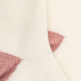Chaussettes femme en laine polaire - Ecru & rose praline | Doré Doré