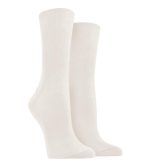 Chaussettes femme jambes sensibles sans bord élastique en fil d'Ecosse - Ecru | Doré Doré