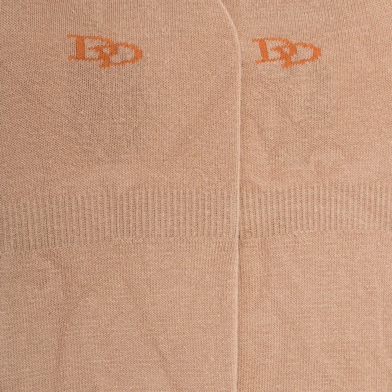 Lot de 7 paires de chaussettes invisibles homme en coton égyptien et bandes anti-glisse - Beige | Doré Doré