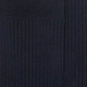 Lot de 7 chaussettes Homme côtelées en pur fil d'Ecosse - Bleu marine foncé | Doré Doré