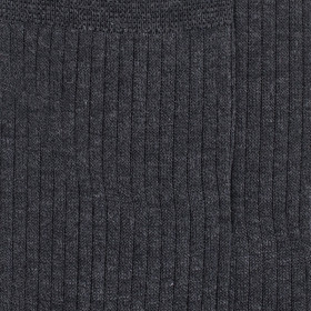 Lot de 7 chaussettes homme côtelées en pur fil d'écosse - Gris foncé | Doré Doré