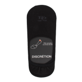 Chaussettes invisibles homme en coton et bandes anti-glisse - Noir | Doré Doré