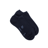 Socquettes femme Eureka en coton égyptien - Bleu marine foncé | Doré Doré