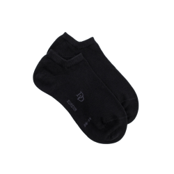 Socquettes femme Eureka en coton égyptien - Noir | Doré Doré