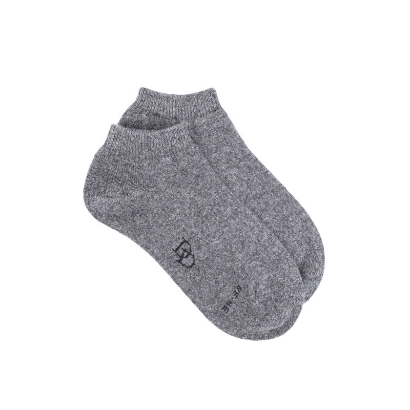 Socquettes femme en laine mérinos et cachemire - Gris | Doré Doré