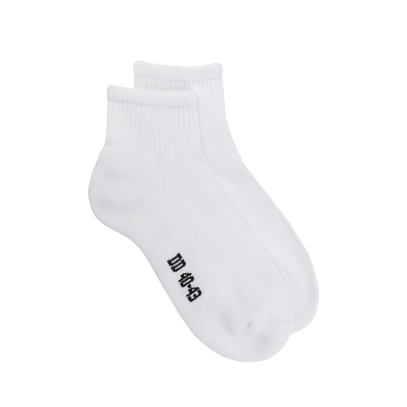 Socquettes homme en coton à bouclettes - Blanc | Doré Doré