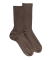 Chaussettes sans bord élastique en coton égyptien - Spécial jambes sensibles - Brun loutre