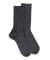 Chaussettes sans bord élastique en coton égyptien - Spécial jambes sensibles - Gris chiné