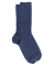 Chaussettes sans bord élastique en coton égyptien - Spécial jambes sensibles - Jean foncé