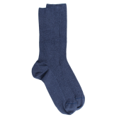 Chaussettes sans bord élastique en coton égyptien - Spécial jambes sensibles - Jean foncé | Doré Doré