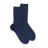 Chaussettes sans bord élastique en coton égyptien - Spécial jambes sensibles - Bleu jean