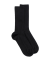 Chaussettes sans bord élastique en coton égyptien - Spécial jambes sensibles - Noir