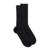 Chaussettes sans bord élastique en coton égyptien - Spécial jambes sensibles - Noir