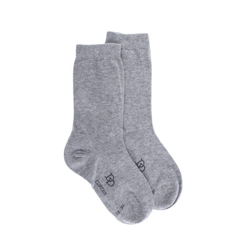 Chaussettes enfant Eureka en coton égyptien - Gris | Doré Doré