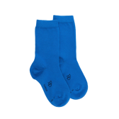 Chaussettes enfant en coton égyptien - Bleu Cosmos | Doré Doré