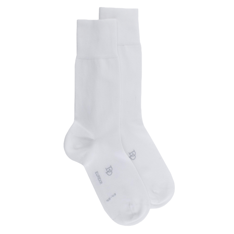 Chaussettes homme Eureka en coton égyptien - Blanc | Doré Doré