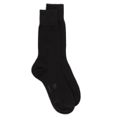Chaussettes homme Eureka en coton égyptien - Noir | Doré Doré