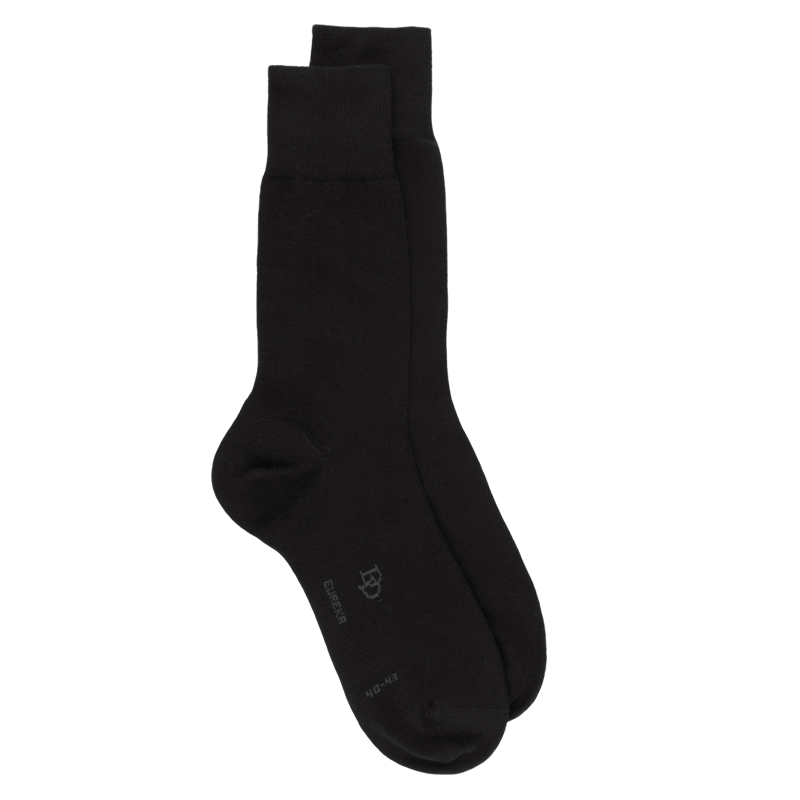 Chaussettes homme Eureka en coton égyptien - Noir | Doré Doré