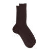 Chaussettes homme jambe sensible sans bord élastique en fil d'Ecosse - Marron