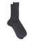 Chaussettes homme jambe sensible sans bord élastique en fil d'Ecosse - Gris foncé