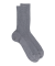 Chaussettes homme jambe sensible sans bord élastique en fil d'Ecosse - Gris moyen