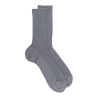 Chaussettes homme jambe sensible sans bord élastique en fil d'Ecosse - Gris moyen
