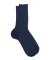 Chaussettes homme jambe sensible sans bord élastique en fil d'Ecosse - Bleu marine