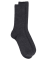 Chaussettes côtelées en laine Mérinos épaisse - Gris