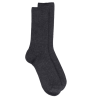 Chaussettes côtelées en laine Mérinos épaisse - Gris | Doré Doré