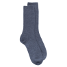Chaussettes homme à côtes en laine - Bleu corsaire