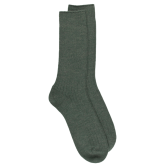 Chaussettes homme à côtes en laine - Vert thuya | Doré Doré