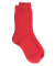 Chaussettes femme Douceur en laine mérinos et cachemire - Rouge Ponceau