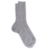 Chaussettes homme à côtes en laine - Gris oxford
