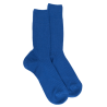Chaussettes homme en laine mérinos côtelées - Bleu France