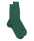 Chaussettes homme en laine mérinos côtelées - Vert chlorophyle
