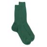 Chaussettes homme en laine mérinos côtelées - Vert chlorophyle