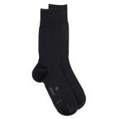 Chaussettes homme Sensation en laine mérinos & Coton égyptien - Noir | Doré Doré