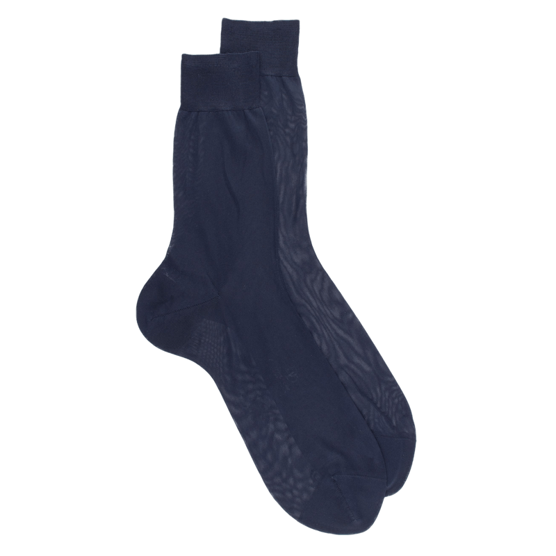 Chaussettes homme Voile polyamide - Bleu foncé | Doré Doré
