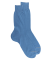 Chaussettes homme luxe en pur fil d'écosse extra fin - Bleu