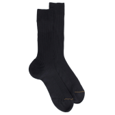 Chaussettes Homme luxe en laine mérinos extra fine - Noir | Doré Doré